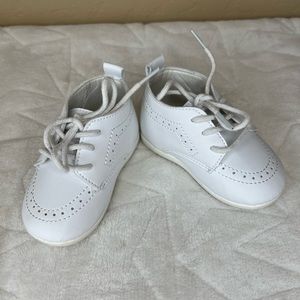 2 Pairs White & Navy Baby Boy Oxford Dress Shoes Size 2